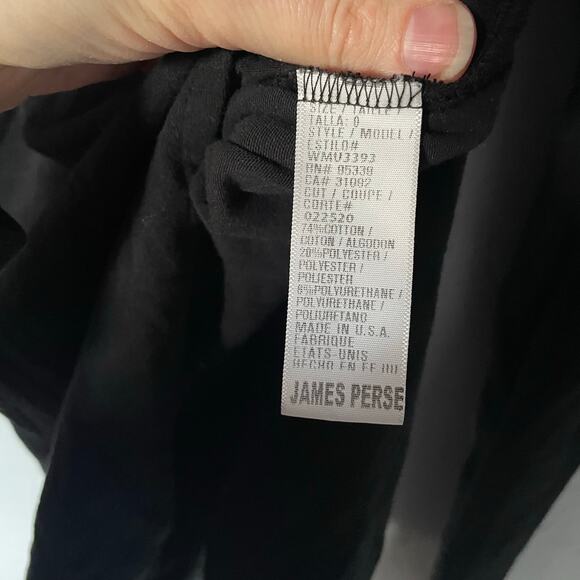 Standard James Pearse Long Sleeve Minimalist Closet Staple Slit Basic Top size 0 - Picture 4 of 6